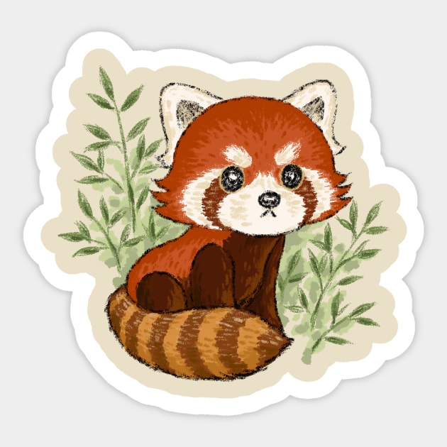 Red panda in nature Sticker by sanogawa